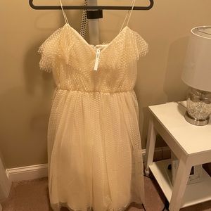 White tulle ASOS midi dress